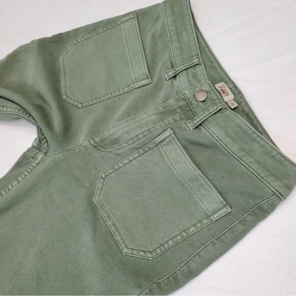 Faherty Stretch Terry Wide Leg Pant, Sea Spray Green - Picture 4 of 7